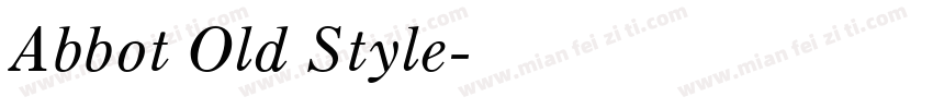 Abbot Old Style字体转换